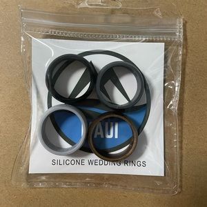 4-Pack Men’s Silicone Wedding Rings Size 11